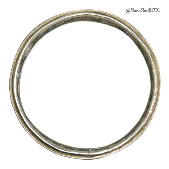 GIVENCHY Authentic Antiqued-Finish Silver-Tone Grecian Bangle Bracelet - Picture 9 of 9